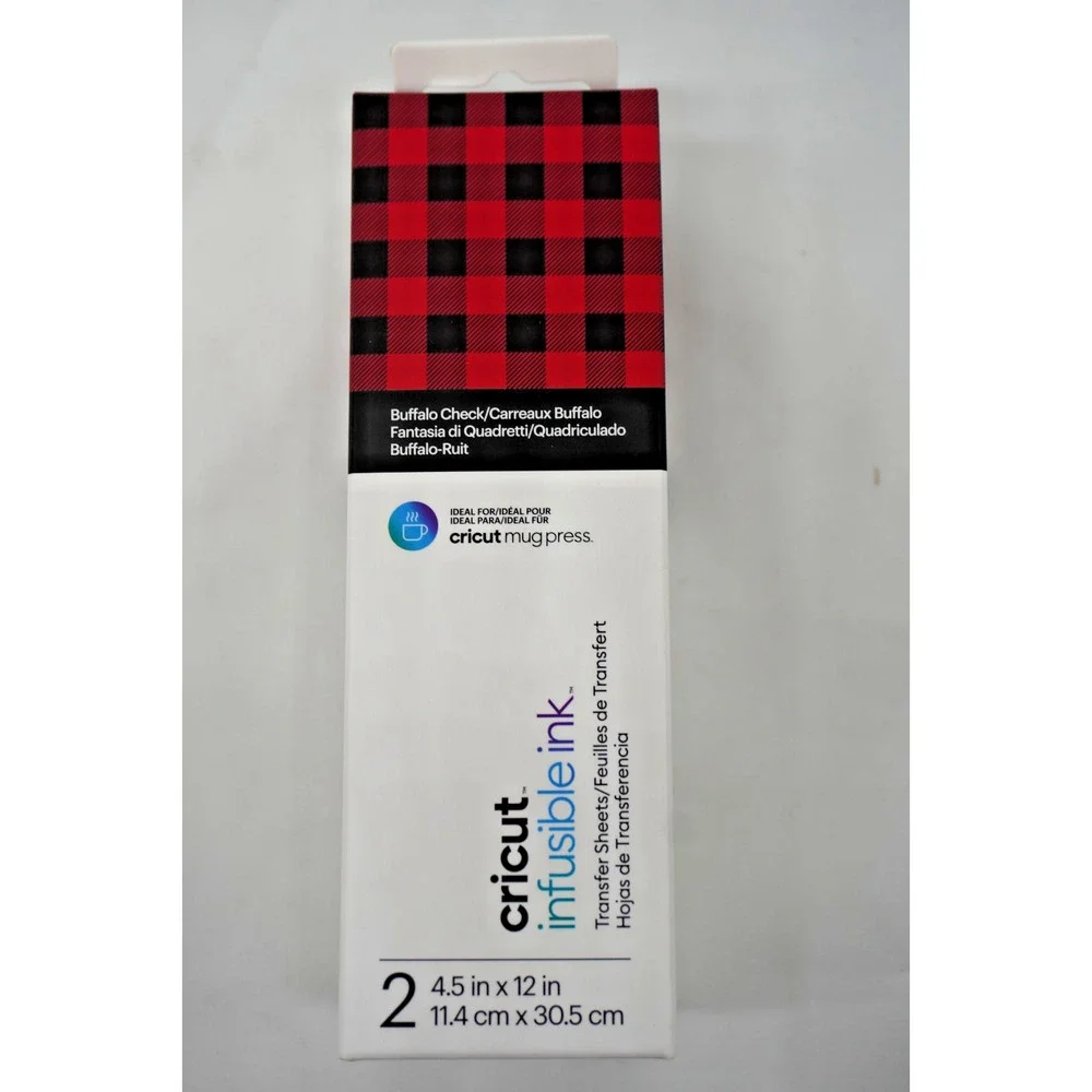Lot of 8 NEW Cricut Infusible Ink Transfer Sheets - Solids & Patterns Plaid